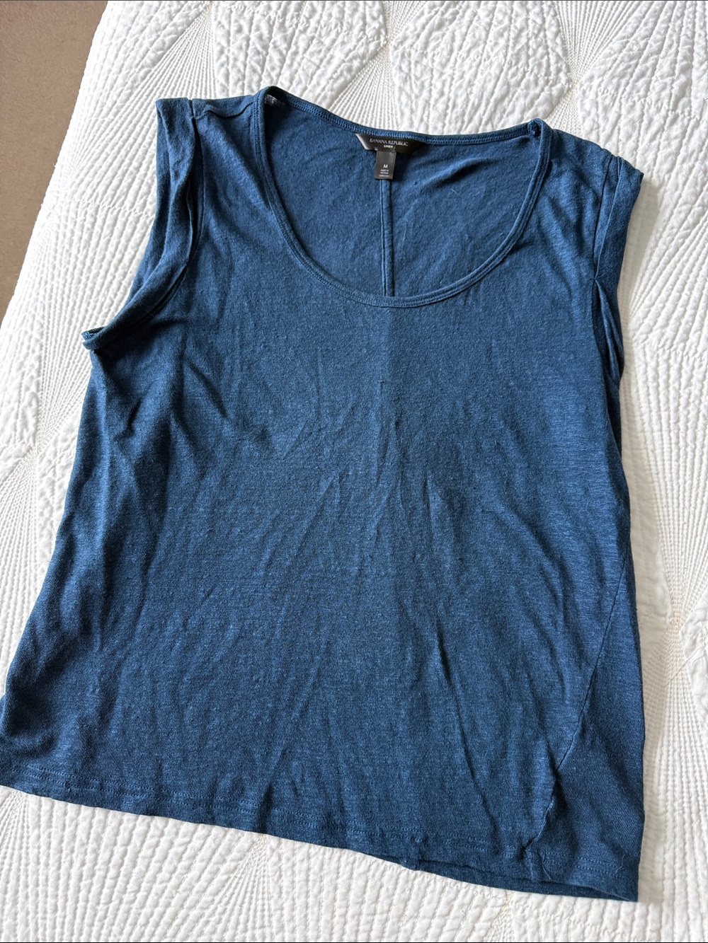 Banana Republic Deep Navy Scoop Neck Short Sleeve Top